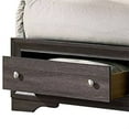 thumbnail image 2 of Panel Design Eastern King Bed with Silver Accents and Bracket Feet, Gray, 2 of 3