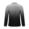 thumbnail image 5 of WRKEKC Men's Long Sleeve Shirts, Long Sleeve Tops for Men, Men's Casual Turndown Collar Gradient Print Pullover Fitness Sports Long Sleeve T-Shirt Blouse, 5 of 6