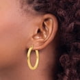 thumbnail image 3 of 14k Yellow Gold 3.2mm Polished Square Hoop Earrings - 35mm, 3 of 6