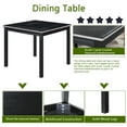 thumbnail image 5 of MAYEERTY 5 Piece Wooden Dining Table Set, Kitchen Table Set with a Square Table and 4 Upholstered Chairs, Wooden Dining Room Table with Crystal Decoration Chairs Set, Black, 5 of 6