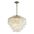 thumbnail image 2 of 6-Light 22" Glam Coastal Capiz Tierd Chandelier 4-Tier Vintage Natural Seashell Hanging Light, 2 of 5