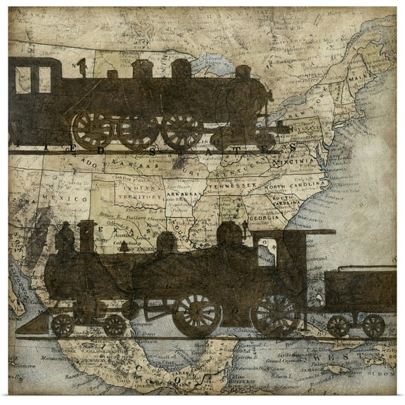 Great BIG Canvas | "Travel Silhouette I" Art Print - 20x20