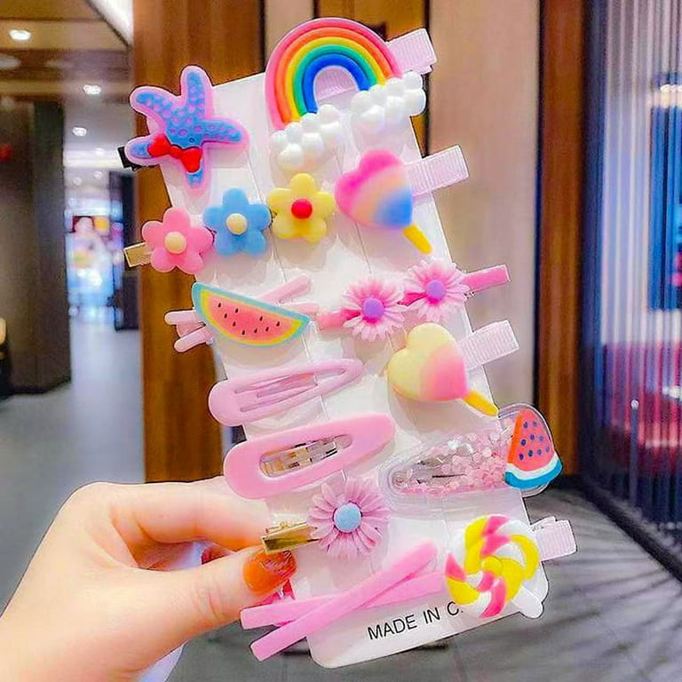 Hair Clips For Toddler Girls, 22pcs Candy Hair Accessories Rainbow  Lollipops Barrettes Ice Cream Cute Cupcake Hair Pins For Toddlers Kids  Girls Childr