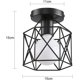 thumbnail image 2 of Industriell taklampa 20 cm svart metallbur, vintage penna, 2 of 5