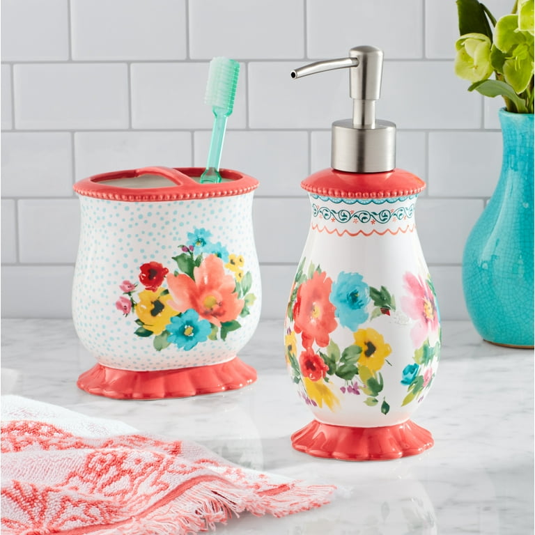 Multi Color 2 Piece Ceramic Bath Accessories Set The Pioneer