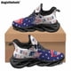 thumbnail image 1 of Zapatillas Doginthehole con diseño artístico y estampado de bandera estadounidense para mujer y hombre, clásicas zapatillas de verano para correr al aire libre, informales con cordones, 1 of 6