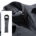 thumbnail image 6 of ANINEO Men Casual Woolen Overcoat Solid Color Double Collar Convertible Collar Padded Coats Fashion Male's Woolen Garment Classic Male Outwear, 6 of 8