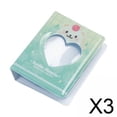thumbnail image 1 of Libro portatarjetas fotográficas,Libro portatarjetas fotográficas de 3 pulgadas Mini álbum de fotos,Modelo de corazón de amor hueco Espejo como estuche para tarjetas de identificación,Mini, 1 of 8