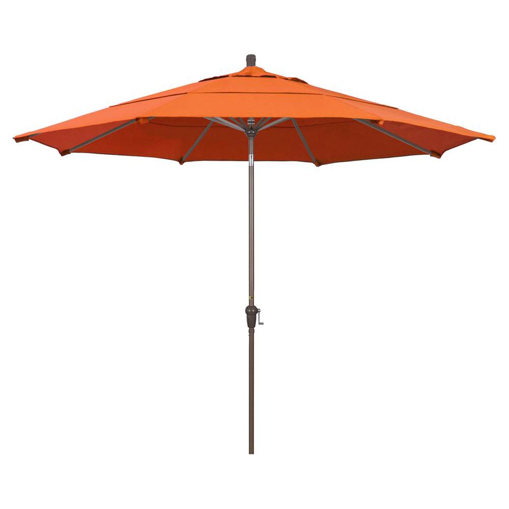 Patio Umbrella in Sunbrella 2A Tangerine Fabric