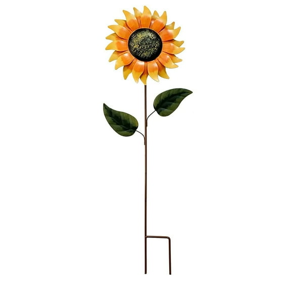 32" Metal Sunflower Garden Stake Yard Lawn Patio Decor Sunflower Decoration