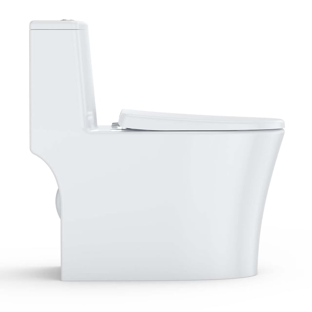 EDTara One-Piece Ceramic Toilet with PP Cover, Siphon Flush, Easy Clean, Modern Bathroom Solution