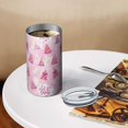 thumbnail image 3 of 20oz Coffee Tumblers Pink Christmas Tree Pattern Stainless Steel Vacuum Insulated Travel Tumbler Coffee Cups Mug with Lid and Straw with Cleaning Brush for Cold & Hot Drinks, 3 of 5