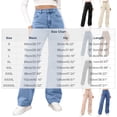 thumbnail image 3 of ZHYou Wide Leg Jeans for Women Classic Button Fly High Waist Loose Baggy Fit Denim Pants with Pockets,Dark Blue,Size XL, 3 of 5