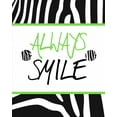 thumbnail image 2 of SD Graphics Studio 26x32 White Modern Wood Framed Museum Art Print Titled - Green Zebra Sayings I, 2 of 4