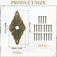 thumbnail image 2 of Uxcell 10pack Cabinet Knob Backplate, 2.36 Inch Diamond Shape Radial Backplate Washers Classical Furniture Decoration Gasket for Cabinet Drawer Cupboard Doors Hardware, 2 of 6