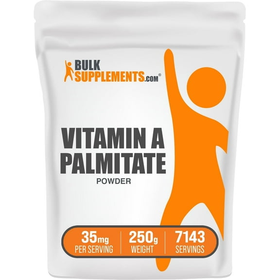 BulkSupplements Vitamin A Palmitate Powder - 35mg per Serving - 250 Grams (8.8 oz) - 7143 Servings