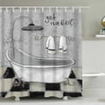 thumbnail image 4 of Vintage European Style Oil Painting Shower Curtain with Oil Painting Bathroom Curtains Set Waterproof Bath Curtains Set, 4 of 7