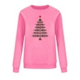 thumbnail image 2 of Aboser Christmas Sweatshirts for Women Merry Christmas Tree Graphic Shirts Loose Long Sleeve Xmas Vacation Pullover Christian Tops Pink L, 2 of 7