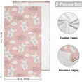 thumbnail image 2 of SKYSONIC 2 Pack Cotton Hand Towels 28.3 x 14.4 Inches Ultra Soft and Absorbent Towels for Face, Kitchen, Bath, Hotel, Gym, Pink Rabbit, 2 of 7