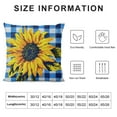 thumbnail image 6 of Acheng Sunflower Pillow Covers Spring Summer Floral Blue White Buffalo Plaids Sweet Home Flowers Plants Truck Decorative Pillowcase for Sofa Patio Couch Living Room,Set of 2 White, 6 of 6