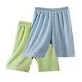 thumbnail image 1 of Odeerbi 2-12 Años Niñas 2 Pcs Hielo Seda Bermudas Shorts Bike Shorts Yoga Dance Shorts Verano Casual Elastic Waist Leggings Short, 1 of 8