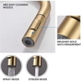 thumbnail image 5 of Gold Kitchen Faucets with Pull-Down Sprayer, Modern Kitchen Sink Faucet Stainless Steel Single Handle Kitchen Faucet with Deck Plate, Brushed Gold, 5 of 5