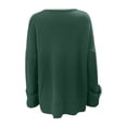 thumbnail image 4 of Women's Clothing Casual Pullover Knit Sweaters Minimalist Spring Summer Wear Oversized Sweater Winter Top Soft Comfortable Loose Fit Round Neck Long Sleeve Streetwear Tunic, 4 of 5