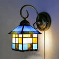thumbnail image 5 of Kiven Tiffany Style Plug in Wall Lamp with Glass Lampshade, Dimmable Wall Sconces with Remote, Set of 2, 5 of 7