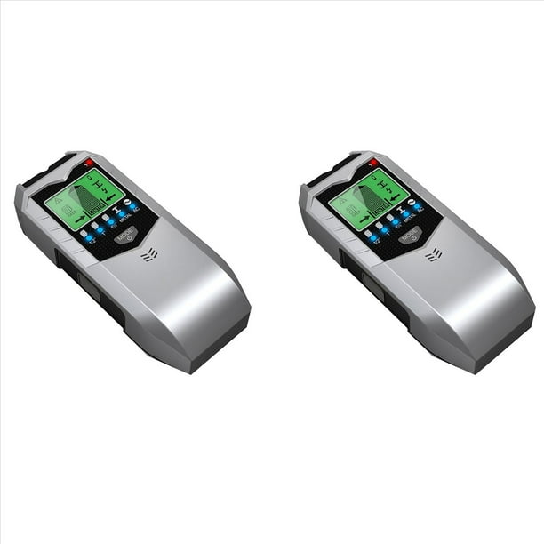 2X Detector Electrónico 5 en 1 Buscador de Montantes de Pared Sensor Escáner de Pared Centro de Bordes Detecta de Madera/Metal/Cables Activos de CA en el Interior
