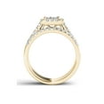 thumbnail image 3 of 1-1/4 Carat T.W. Diamond Single Halo Cluster Two-Band 14kt Yellow Gold Engagement Ring Set, 3 of 5