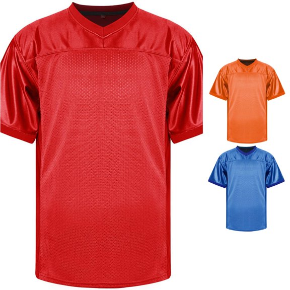 Zylarhe Mens Tshirt, Mens Fashion Sports T Shirt Hop Party Football Tops Baseball Shirt Red XXL