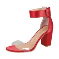 thumbnail image 1 of Tacón Para Mujer CASTALIA Rojo con Mica Transparente 304-50 CASTALIA 304-50, 1 of 2