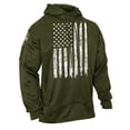 thumbnail image 2 of Rothco Olive Drab U.S. Flag Hoodie - 8091 - Medium, 2 of 5