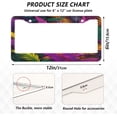 thumbnail image 4 of 2Pcs License Plate Frames Mardi Gras Universal Aluminum License Plate Holder Cover Rust-Proof Car Tag Frame with Screw Caps Home Decor, 4 of 7