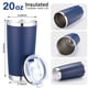 thumbnail image 2 of Vaso Sieral de acero inoxidable, 600 ml, paquete de 36 unidades, color azul marino, 2 of 7