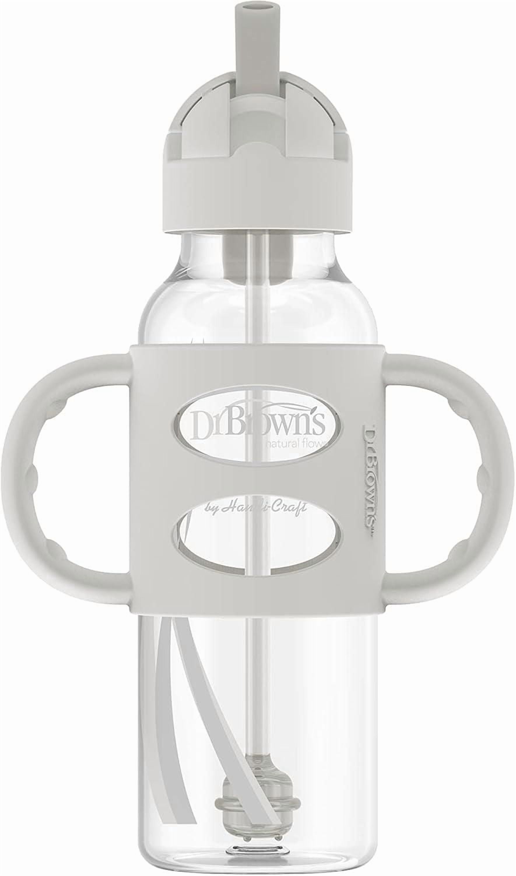 Bouteille à paille Sippy de Dr. Brown's, 8 oz/250 mL, gris et bleu