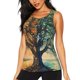 thumbnail image 1 of Balery Seasonal Tree Reflection Camiseta sin mangas estampada ligera para mujer, tops de entrenamiento sin mangas, camisetas de yoga transpirables de secado rápido.-Large, 1 of 7