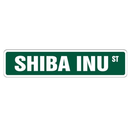 Shiba Inu Street Sign Dog Lover Great Family Pet Indooroutdoor 24 Wide