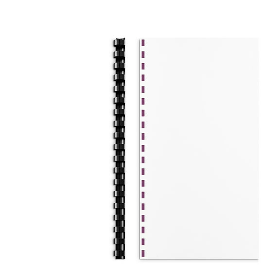 Staples Comb Plastic Binding Spine 1/2" Diameter 90 Sheets 25/Pack (17459) 17459/ST17459