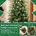 thumbnail image 5 of 7.5ft PE/PVC Hybrid Automatic Christmas Tree - Steel Wire Support Easy-Open Holiday Decor with warm white light, 5 of 8