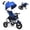 Blue, variant on Costway 6-in-1 Baby Foldable Stroller Tricyclew/Canopy Bag and Sponge Guardrail Gray