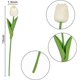 thumbnail image 2 of Xiao Hua 10 tulipanes artificiales de tacto real, para decoración de interiores y exteriores, para el hogar, jardín, boda, fiesta (blanco), 2 of 5