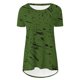 thumbnail image 3 of Tops Cortos para Mujeres Casual Impreso Delantero Corto Espalda Larga Manga Corta Raglan Cuello Redondo Superior, 3 of 5