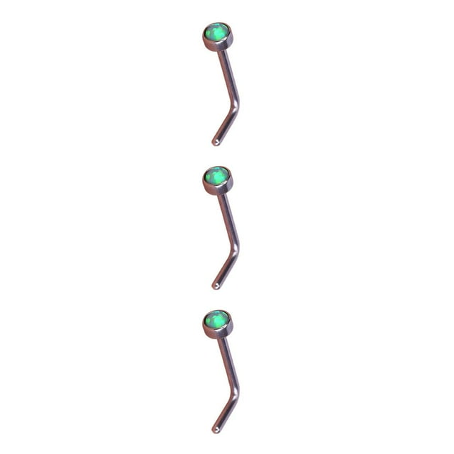 ziyahi Nez Goujons Style Simple Femme Dressing Orner Mode Décor Accessoire en Acier Inoxydable en Forme de L Bijoux Vis de Type 3 Type8 NO8