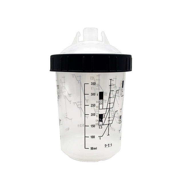 Bote de pintura para pistola, bote superior sin lavado, piezas de automóvil, pintura con escala, taza de pintura, alambre exterior desechable