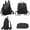 Black, variant on hengsof Women Stylish Cloth Backpack Purse Waterproof Lightweight Shoulder Bag Leisure Travel Backpack