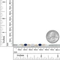 thumbnail image 4 of Gem Stone King 925 Silver and 10K Yellow Gold White Moissanite and Blue Created Sapphire and White Lab Grown Diamond Bracelet for Women (2.16 Cttw, Gemstone, Oval, Wheat Chain, 7.5 inches), 4 of 5