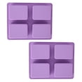 thumbnail image 1 of Fyearfly 2PCS Silicone Chocolate Molds Tree Shaped Rectangle 4 Hole Ice Lattice Mold Chocolate Cake Molding for Jelly Pudding Candy Caking Making Tools, 1 of 8