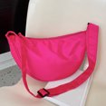 thumbnail image 4 of Bolsas De Hombro Bolsos de hombro para mujer Bolsos cruzados de nailon de media luna Bolsos para niñas (rosa roja) Ehuebsd Para Estrenar, 4 of 9
