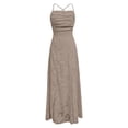 thumbnail image 3 of 2026 New Long Floral Bridesmaid Dresses Cowl Neck Lace Prom Dress Maxi A Line Fomal Evening Gownf or Women, Mother of The Bride Dresses(Khaki,L), 3 of 4